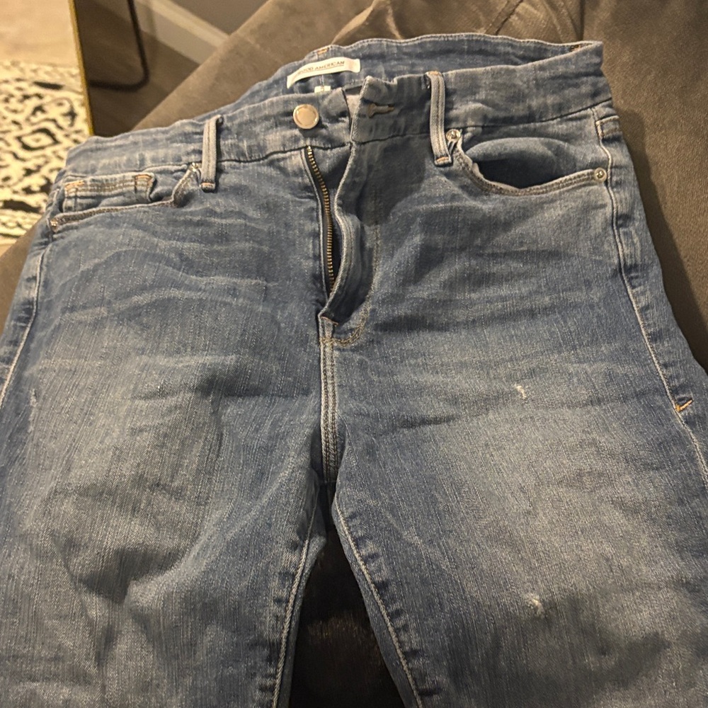Good American Light Blue Slim Jeans